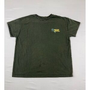 Dutch Bros Coffee Good Vibes Only Graphic T-Shirt Olive Green Womens Size XL